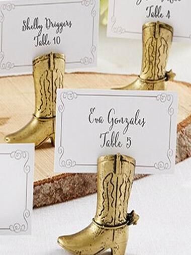 2019 Western Country Cowboy Boot Place Card Holders Wedding