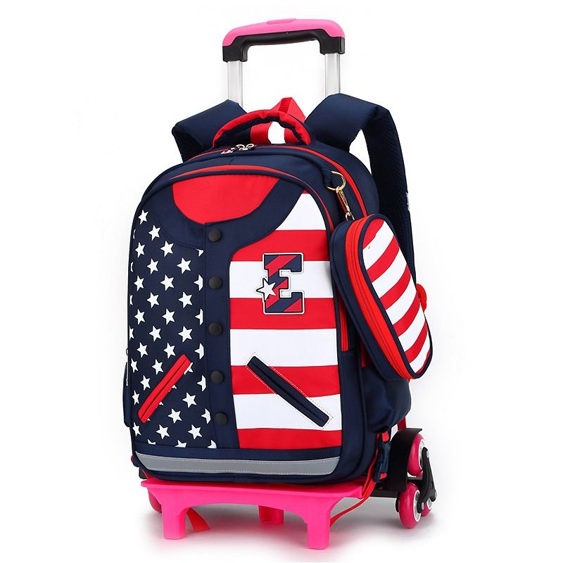 1pc Kids Backpack Trolley Students Schoolbag Pull Rod Detachable Trolley Only