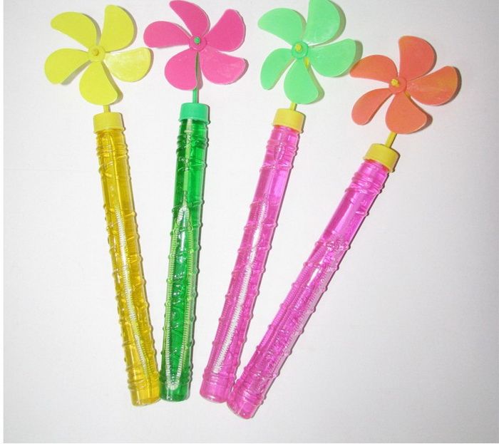 empty bubble bottles with wands