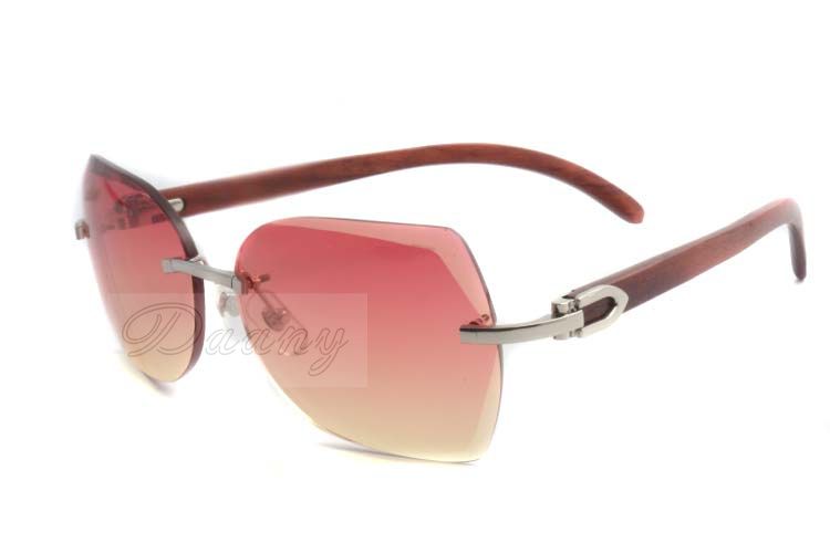 Gafas de sol modernas lujosas de madera de alta calidad 8300817 para y mujeres