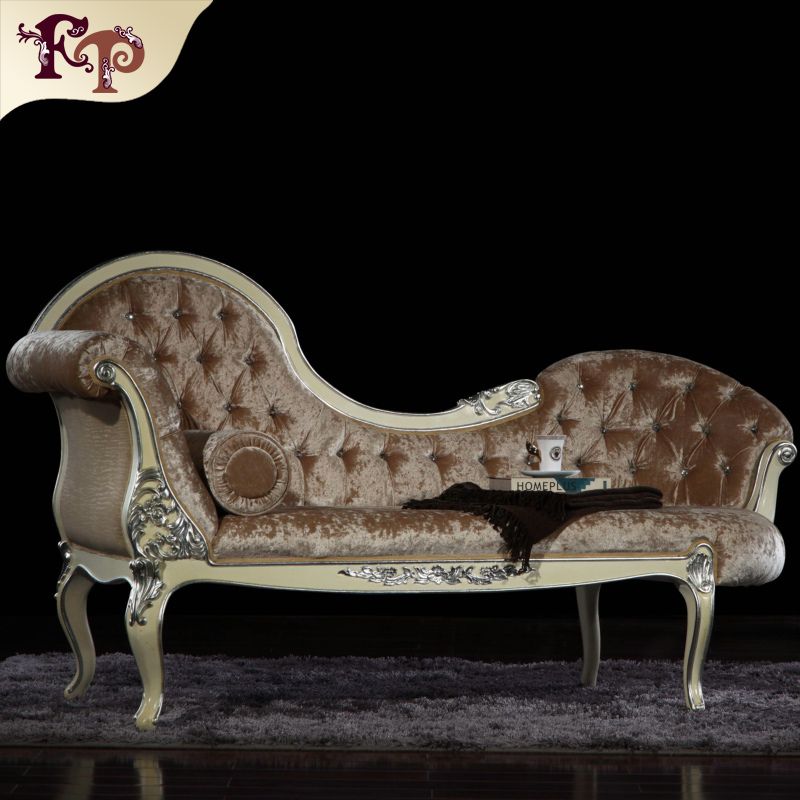 2019 French Rococo Style Chaise Lounge Italian Classic Furniture European Classic Antique Bedroom Furniture Luxury Solid Wood Chaise Loungue From