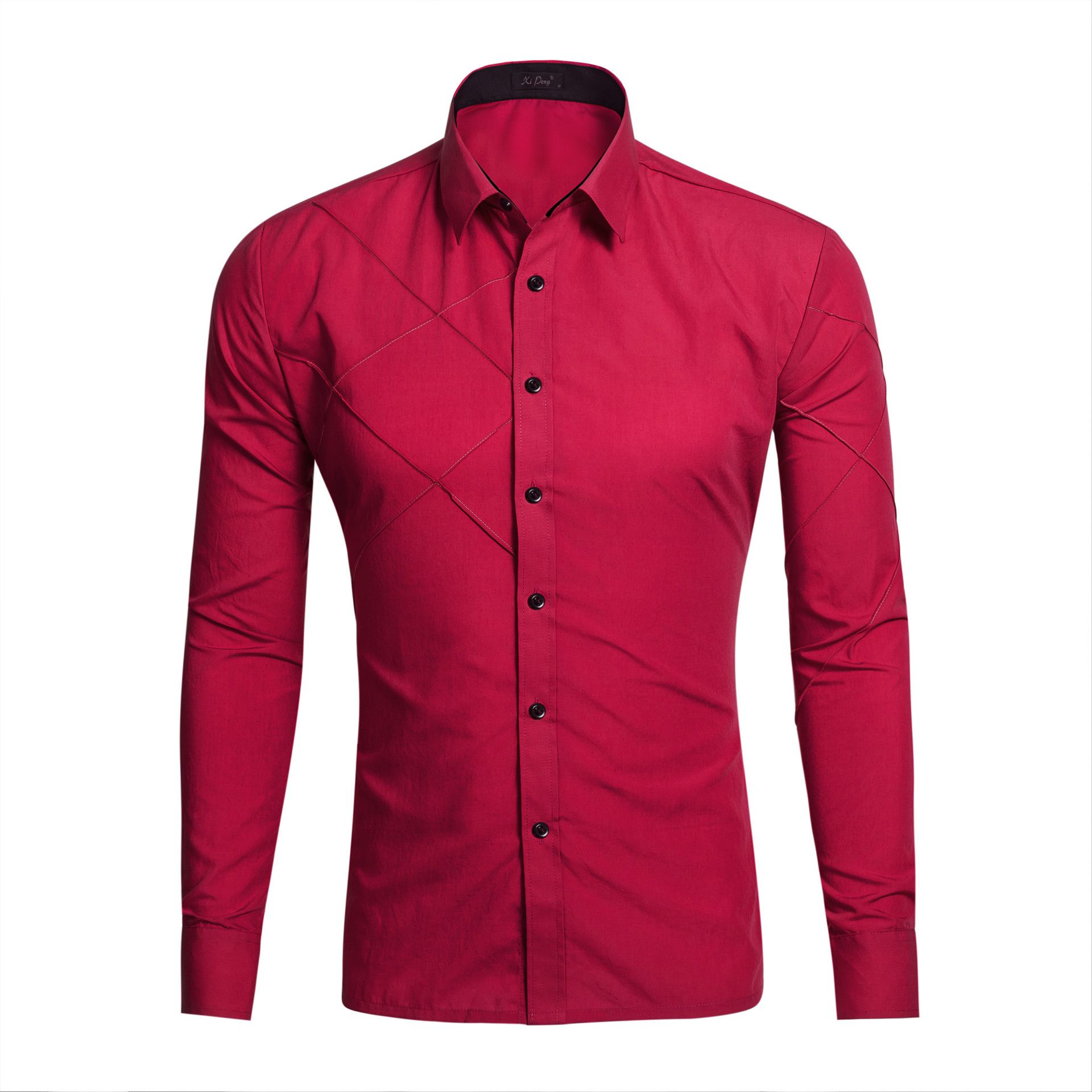 2019 men clothing new style mens shirt designer casual dress shirts plain stripe stylish dress slim fit long sleeve candy colors 017 from melody0119 new shirt design images