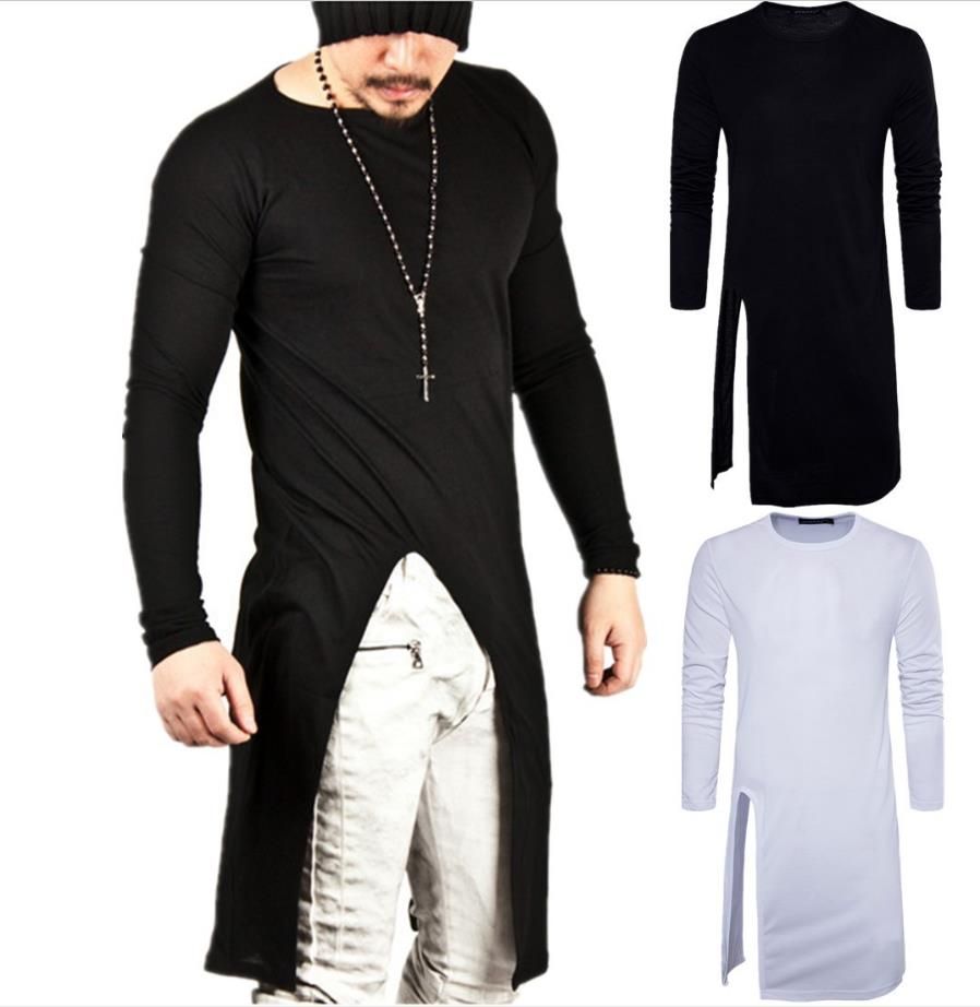 Compre Camiseta Larga Hombre 2018 Diseño Dividido Color Sólido Hombres Camisetas Largas Envío Gratis Manga Larga Cuello O Hombres De Algodón Camisetas Deportivas Hip Pop 2017 A 12,55 € Del Reliablechu | DHgate.Com