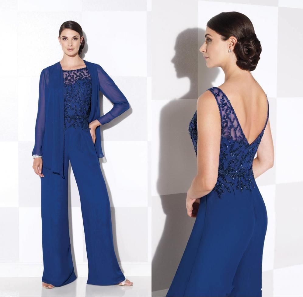 blue pant suit for wedding
