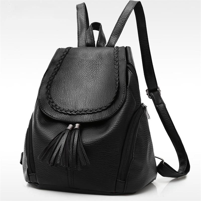 korean backpack black