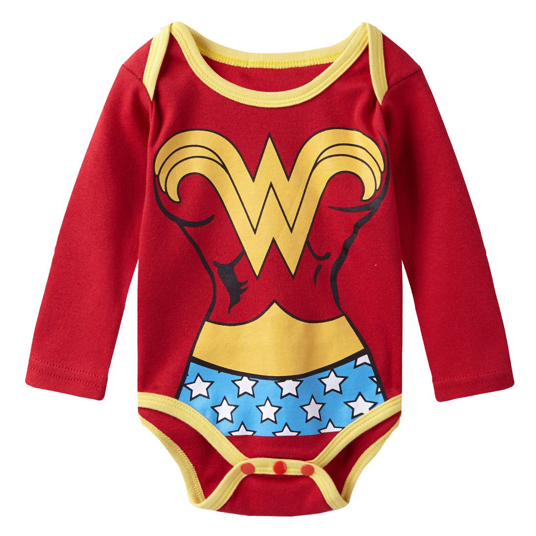 2020 Baby Girls Wonder Woman Funny Costume Bodysuit Long Sleeve