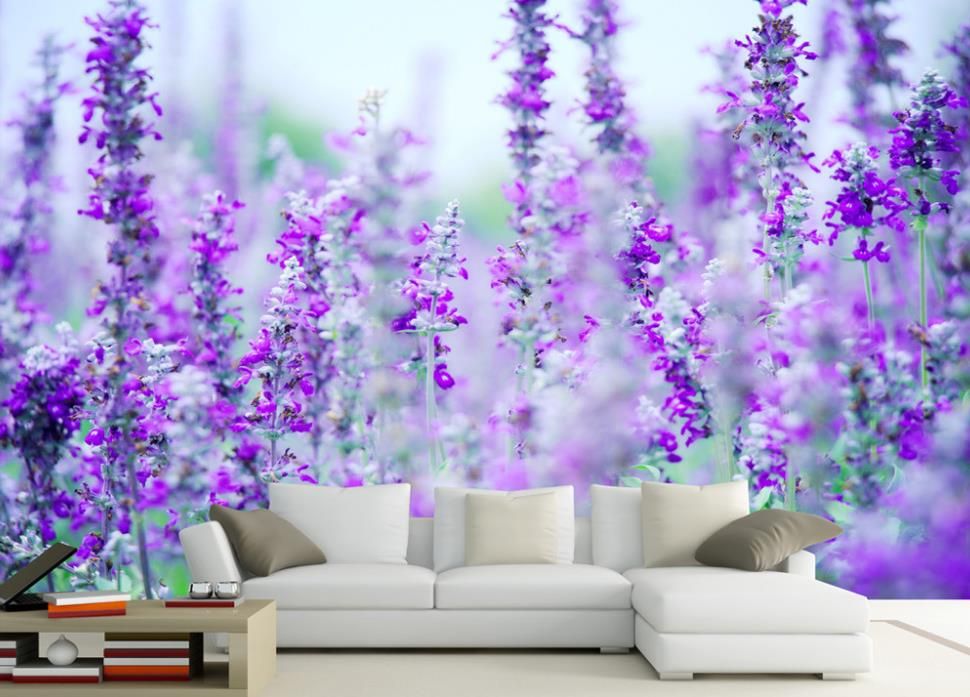customized wallpaper for walls Lavender flower sea modern minimalist TV backdrop wall photo wallpaper for walls customized wallpaper for walls Lavender flower sea modern minimalist TV backdrop wall photo wallpaper for walls