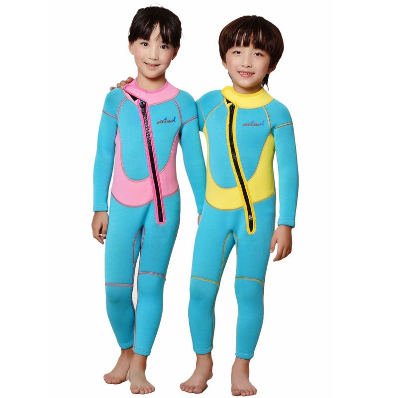 Kids Wetsuit Boys Neoprene Swimsuit, Children 2.5mm One Piece Full