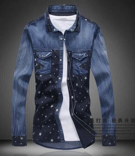 silk denim shirt