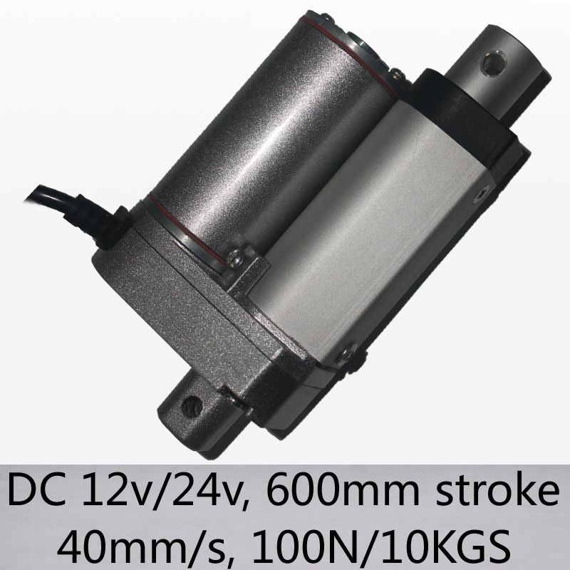 2020 24/600mm Long Stroke Linear Actuator 40mm/S Speed 100n 10kgs Load Capacity Electric Dc 12v