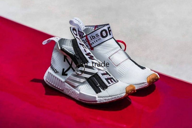 2017 Off White Originals Nmd Ciudad Sock Hombre NMD R1 Runners Real Boost Zapatillas