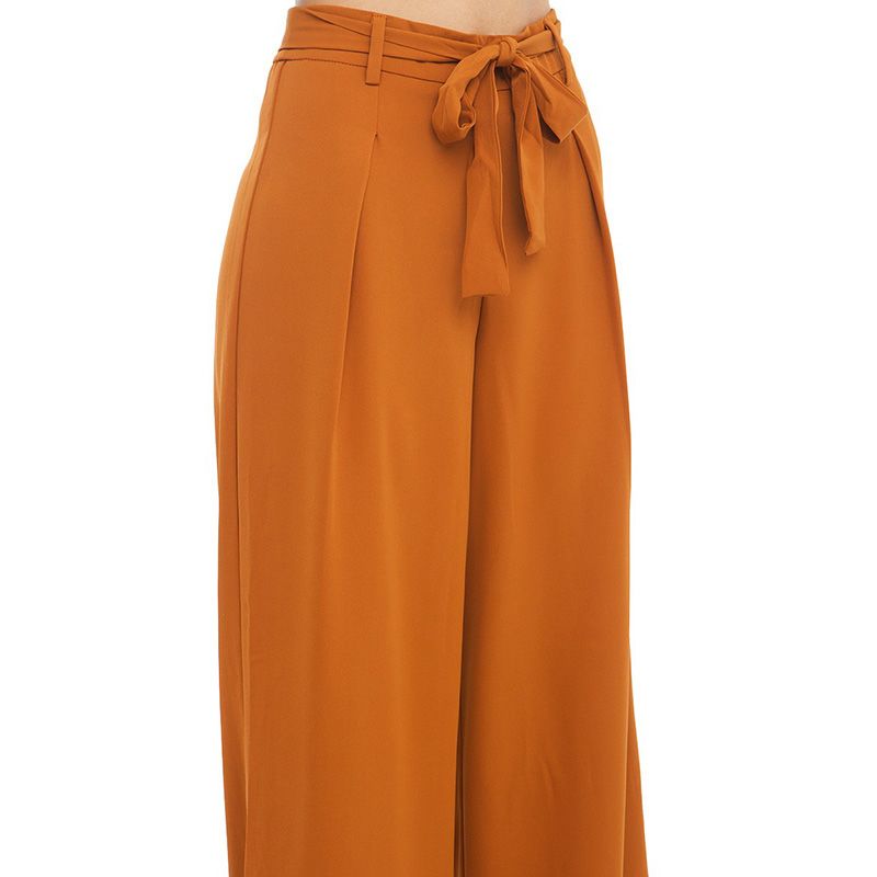 Compra HDY Haoduoyi Mujer Naranja Pierna Ancha Pantalones De Gasa Cintura  Alta Corbata De Lazo Pantalones Palazzo OL Pantalones Culottes Largos  Pantalones Barato | Entrega Rápida Y Calidad | Es.Dhgate