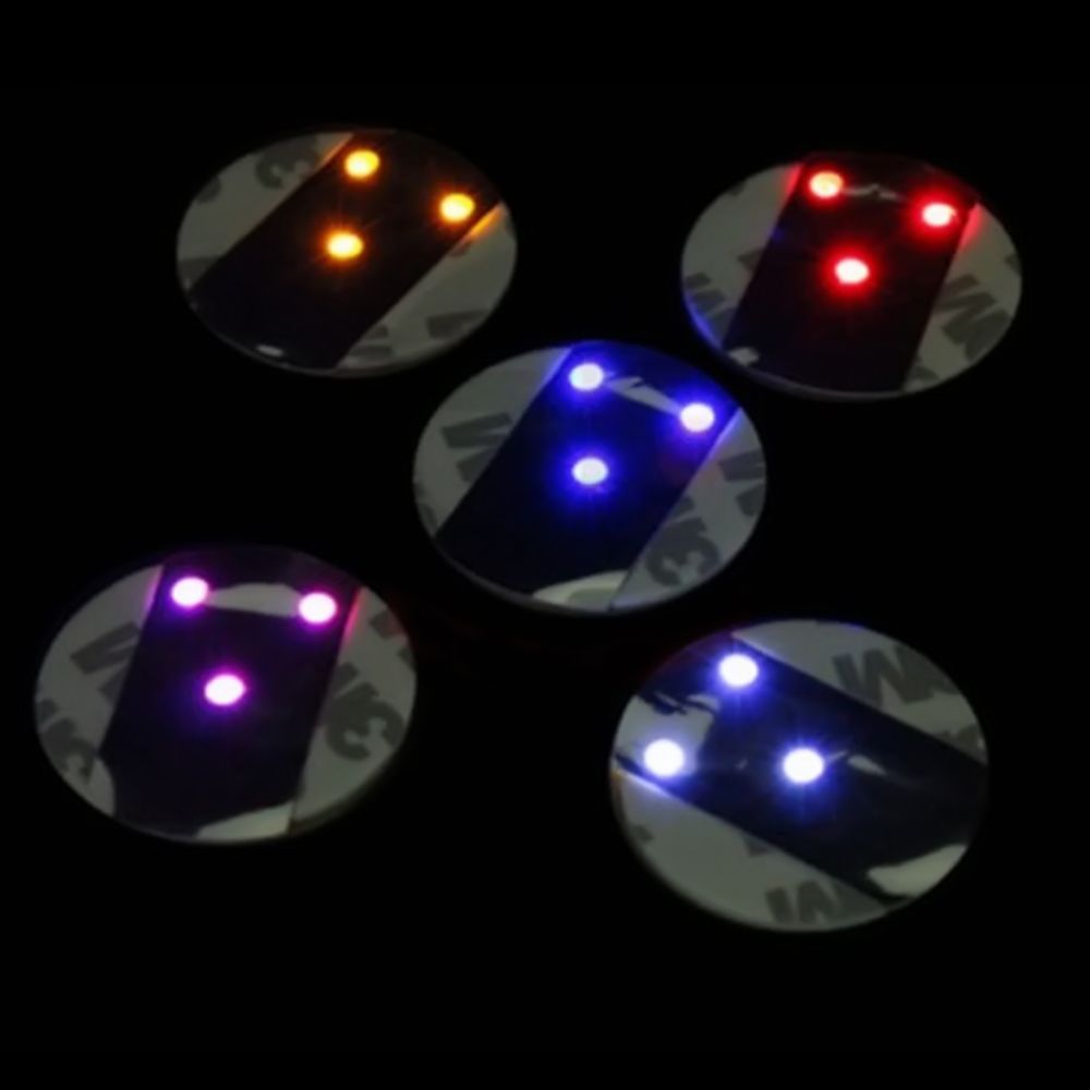 LED Coaster Flashing Light Bulb Bottle Cup Mat Light Up For Club Bar Home Decor