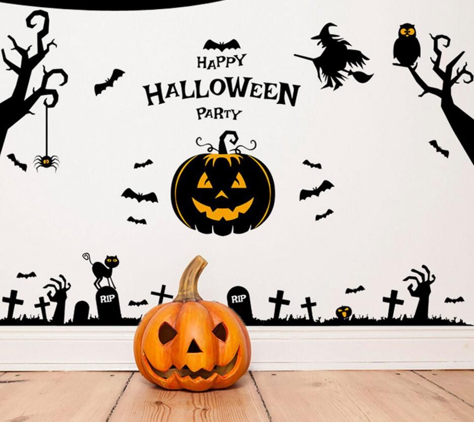 Compre Pegatinas De Halloween Suministros Decoracion Habitaciones