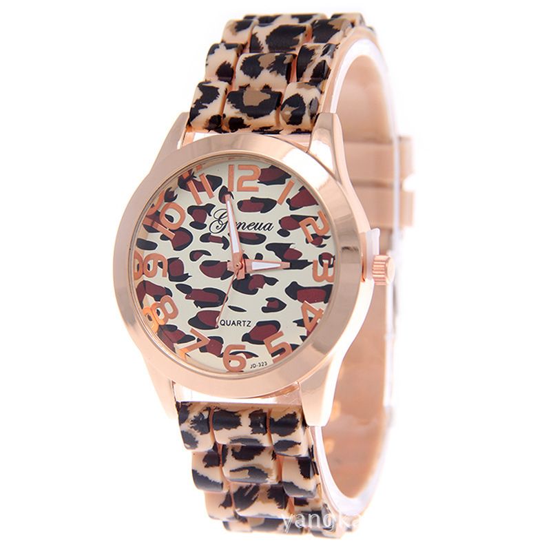 Luxury Silicone Watch for Woman Fashion Round Dial Leopard Print Geneva Watch For Woman Brand New Casual Animal Print Lady Watch Luxury Silicone Watch for Woman Fashion Round Dial Leopard Print Geneva Watch For Woman Brand New Casual Animal Print Lady Watch