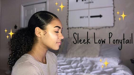 Chic Sleek Low Ponytail Natural Hair Puff Afro Kinky Curly