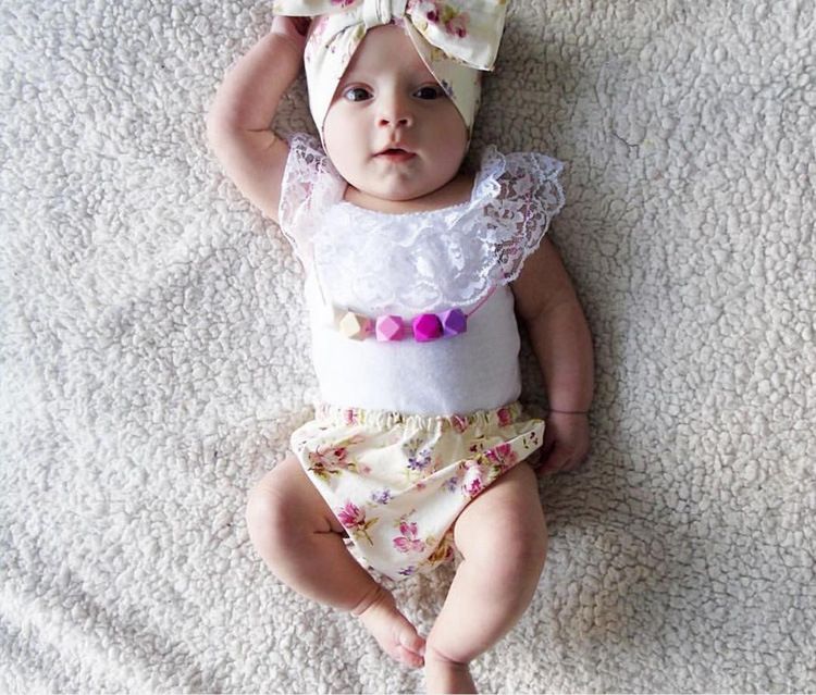 baby girl clothes with matching headbands