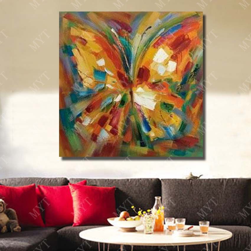 2020 Hand Made Modern Beautiful Abstract Butterfly Oil Painting