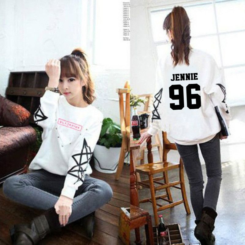 KPOP Moda Coreana Negro Álbum BOOMBAYAN Sudaderas de algodón Jerseys Sudadera manga