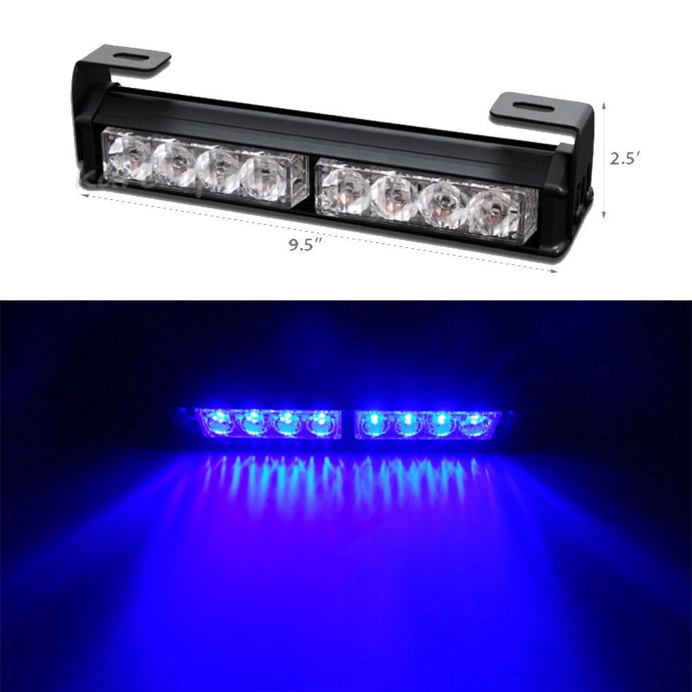 2021 8 LED Strobe Light Bar Emergency Hazard Dash Security Warning