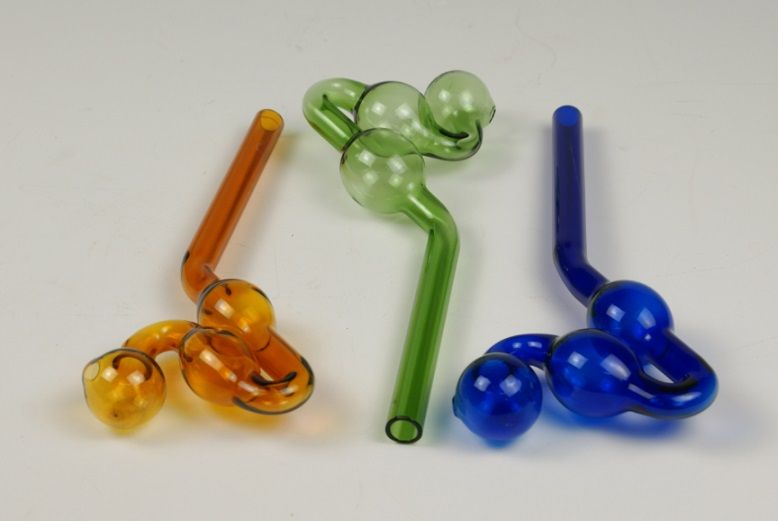 ful Glass Water Dog Oil Burner Pipe, Max Length 8, 3 Bubble Chamber And
