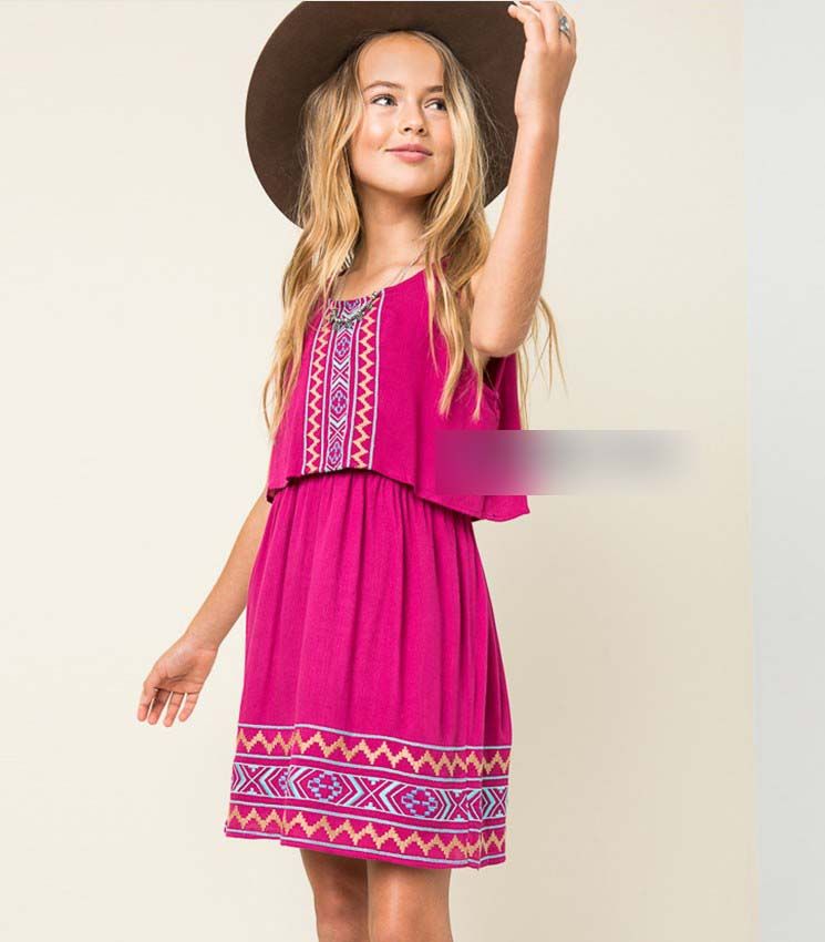 Christmas Big Girls Dress New Bohemian Style Floral Kids Ruffle Cotton Xmas Autumn Children Christmas Big Girls Dress New Bohemian Style Floral Kids Ruffle Cotton Xmas Autumn Children