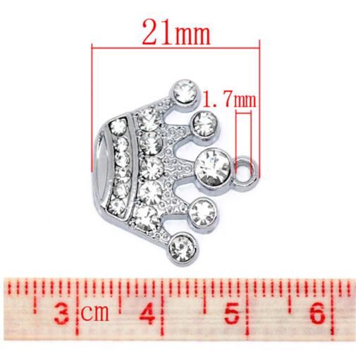 39320 Moda goldtone 3D Chic corona Encantos Colgante Artesanía 13*13*6mm 40PCS