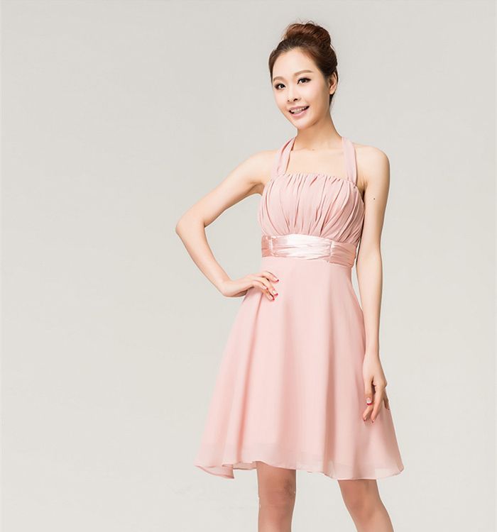 Bridesmaid Dresses Short Simple Cocktail Evening Party Prom Gown Homecoming Dresses Halter Chiffon Red Carpet Dresses Vintage Wedding Dress From Fashionwest 36 22 Dhgate Com