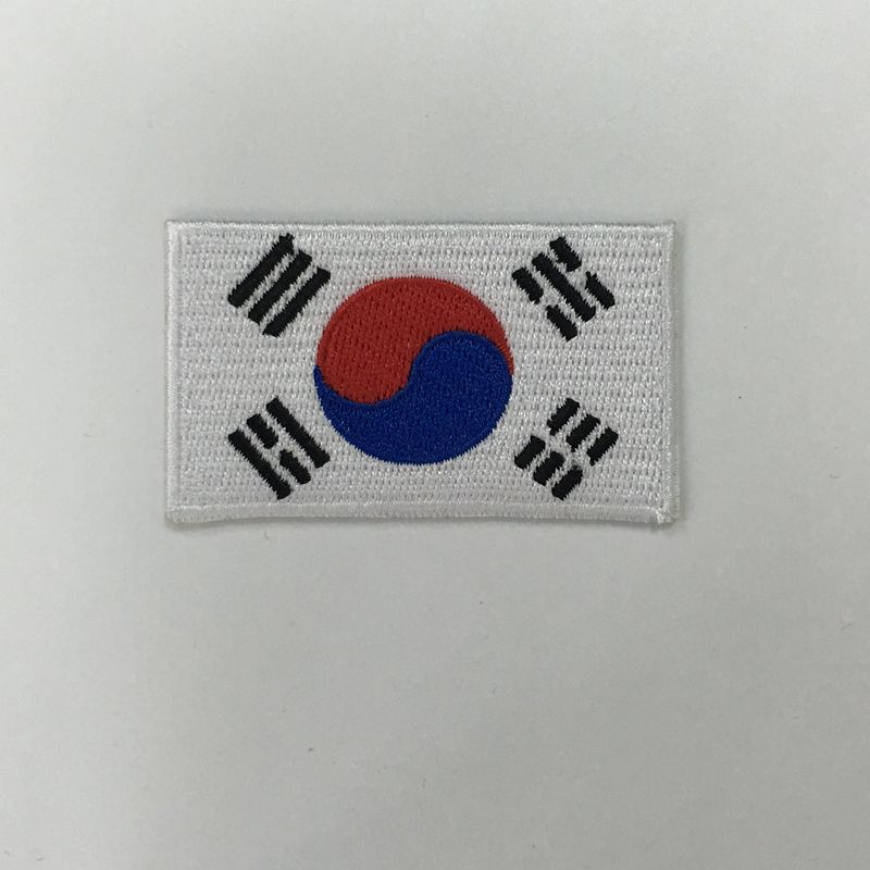 South Korea National Flag Iron on Patches Embroidered Applique Badge Emblem