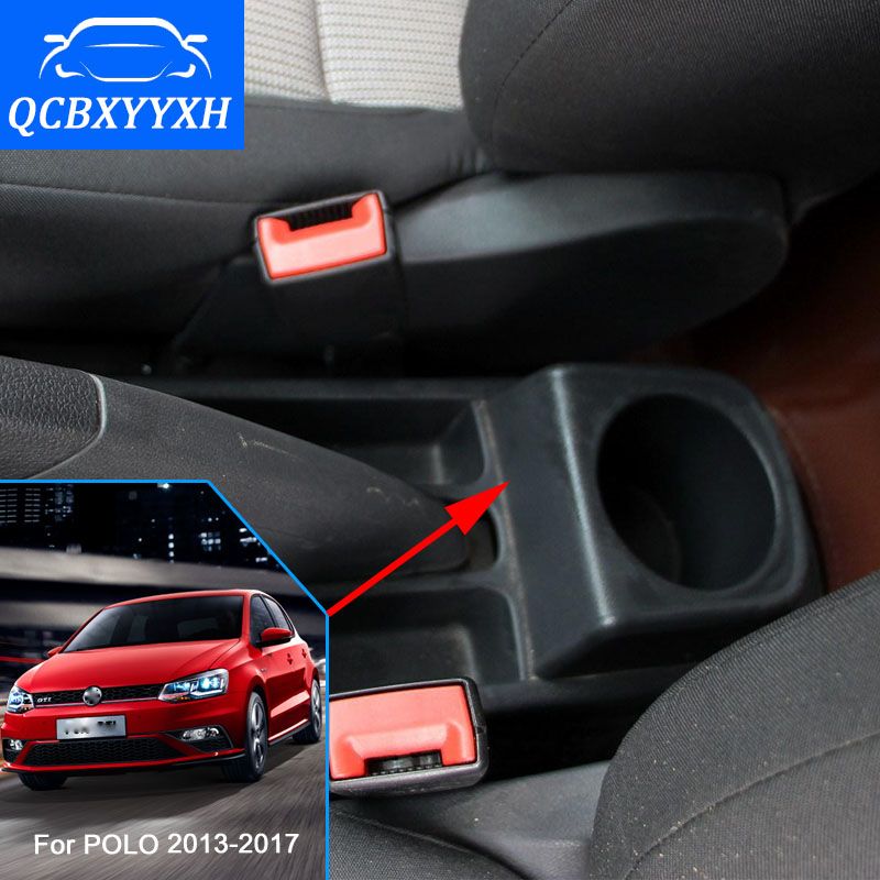Para VW Polo 2013-2017 car-styling ABS con reposabrazos de de PU