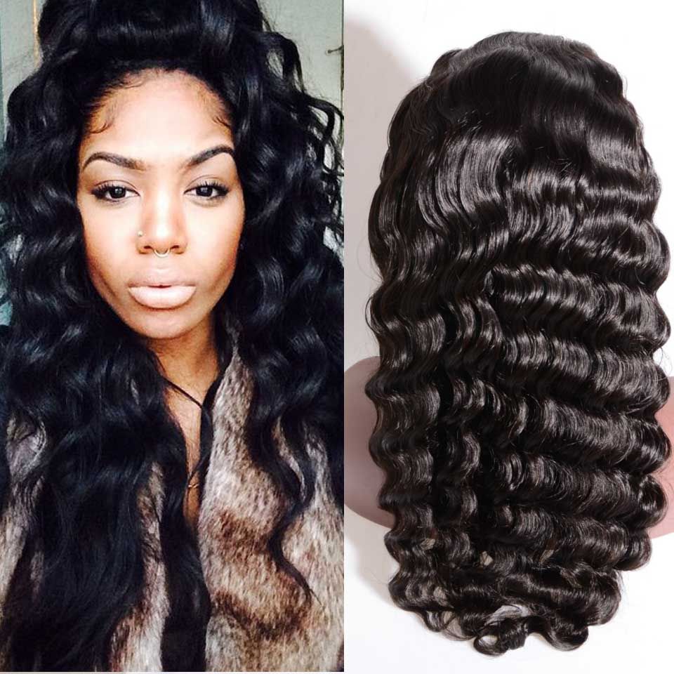 Glueless Human Hair Full Lace Wig Mongolian Indian Peruvian Malaysian  Brazilian Front Lace Wigs Bleached Knots Deep Curl Wigs With Baby Hair From  Gorgeousdreamhair, $55.23 | DHgate.Com