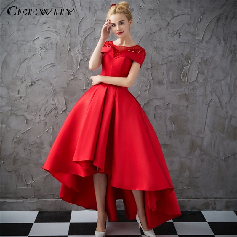 asymmetrical ball gown