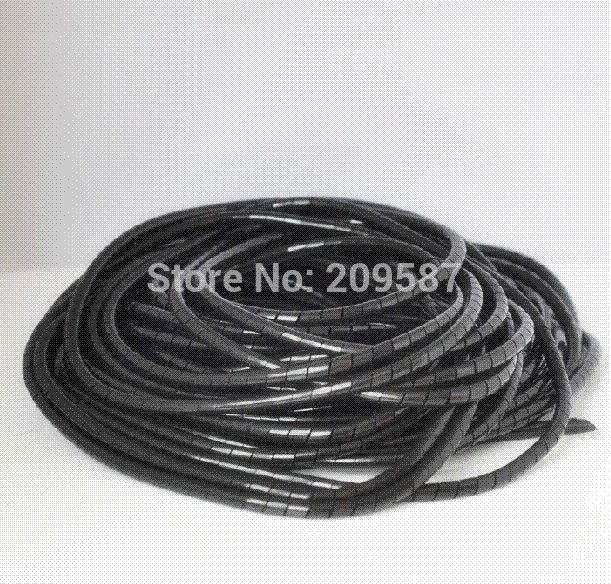 3 Mm 70,5 ft 21,5 M espiral cable wire Wrap Tubo Computadora administrar Cable Negro
