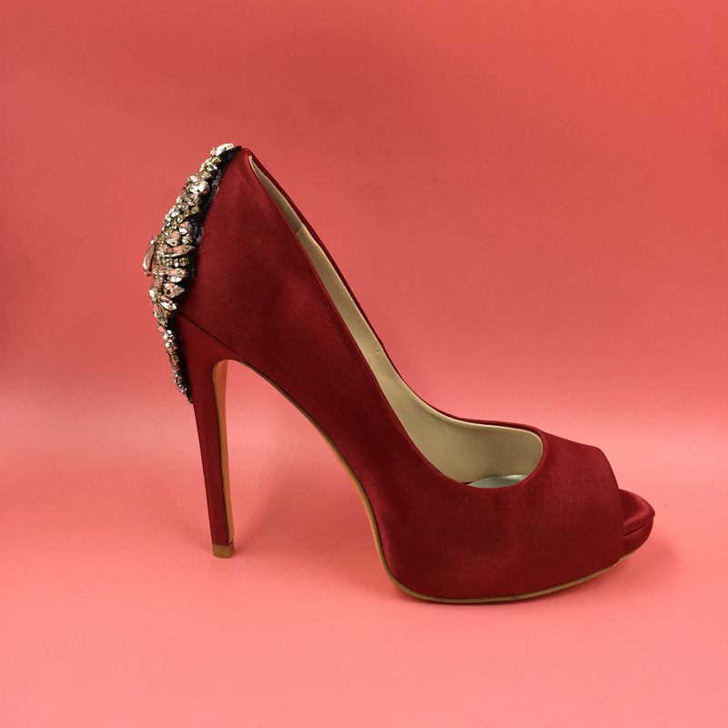 Real Red Wedding Shoes Bridal Summer Style Bridal Shoes Womens