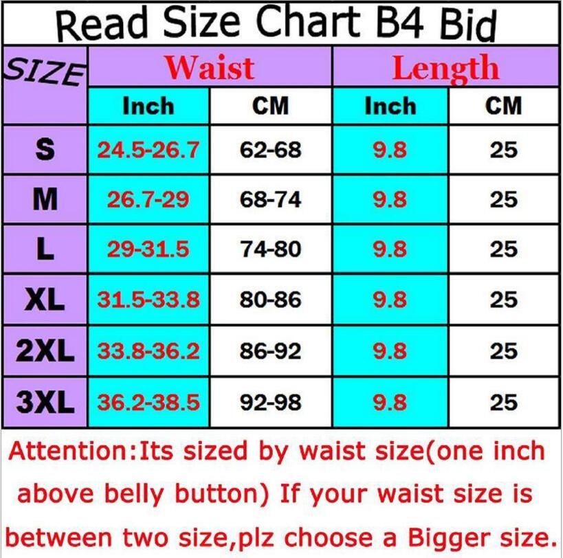 Slim Belt Size Chart