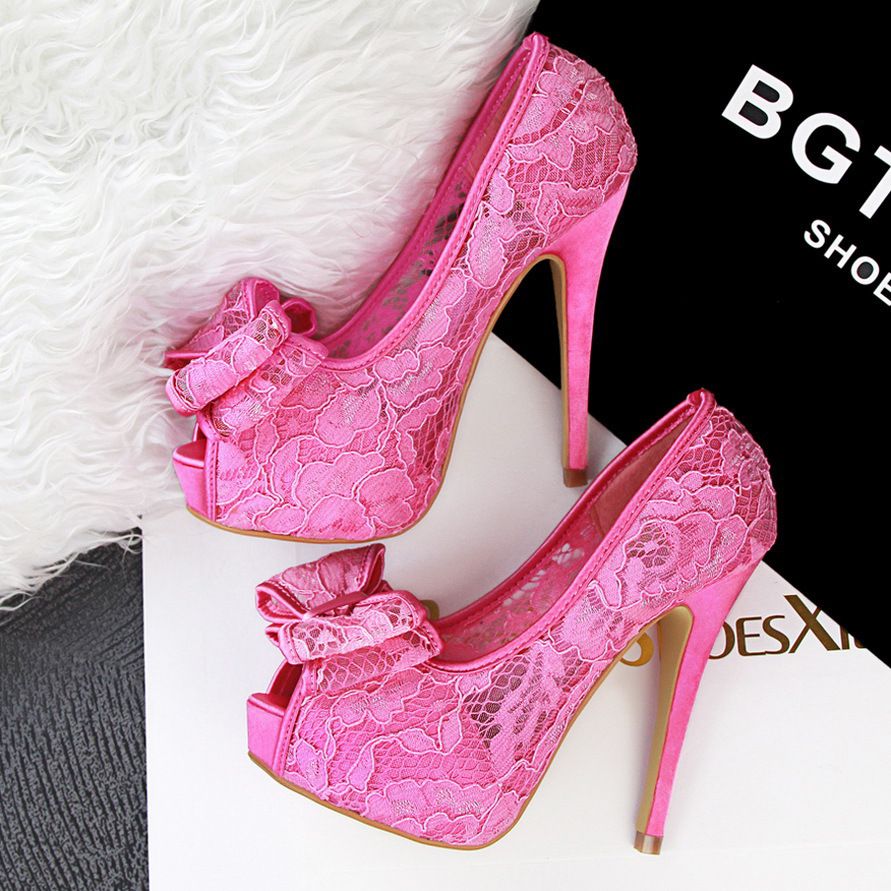 fuchsia heels wedding