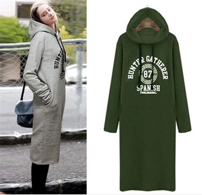 full length hoodie dress
