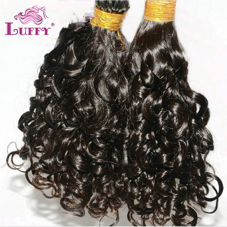 Luffy Virgin Brazilian Pre Bonded I Tip Hair Extension Human Hair