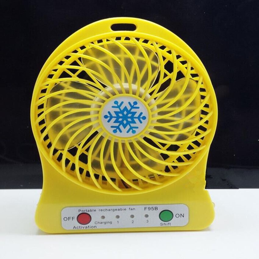 Mini-beschermbare ventilator geel
