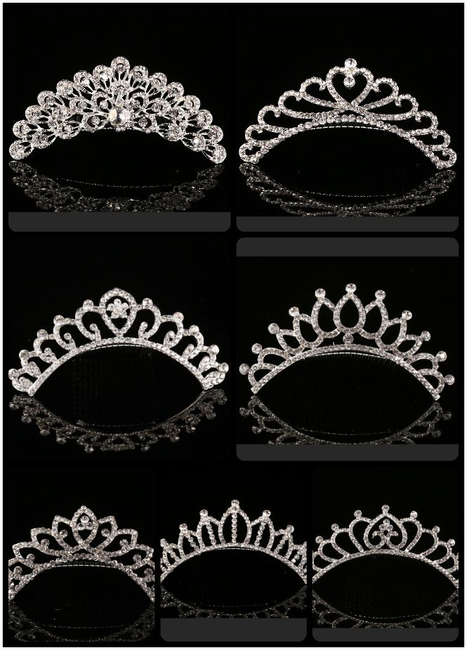 2021 Trendy 10 Styles Cheapest Shining Rhinestone Crown Girls Bride