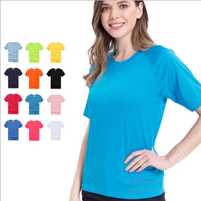 100% Algodón Multi colores para mujer Camiseta lisa Camisetas de manga Mujeres Casual camiseta en blanco S-XXL Girl's Bottom Tops ropa