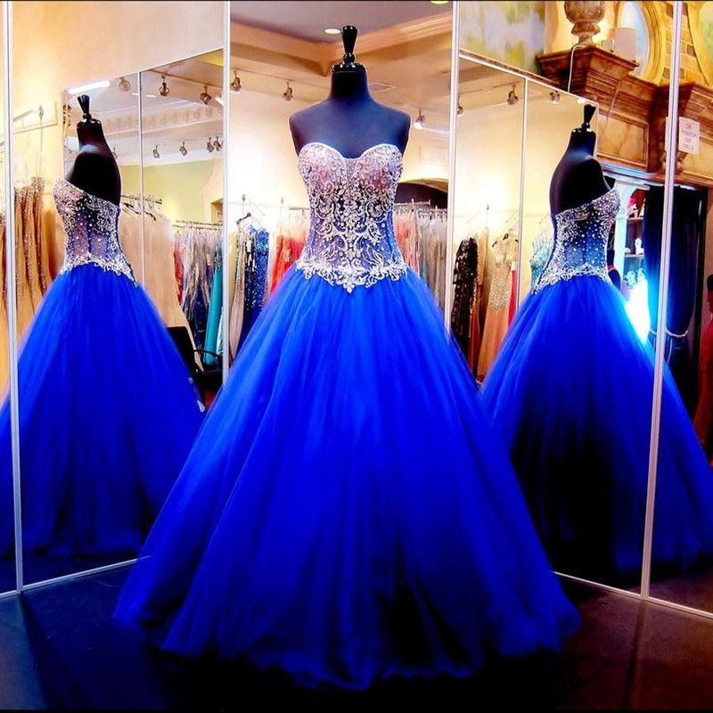 royal blue puffy dress short
