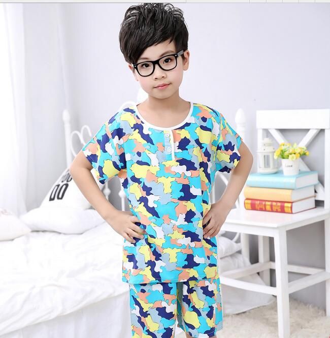 Summer Pyjamas Kids Comfortable Cotton Children Pyjamas Set Kids