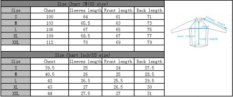 Arsuxeo Size Chart