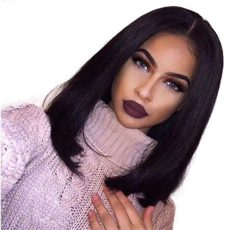 Long Bob Wigs 16inch Heat Hesistant Synthetic Lace Front Wigs