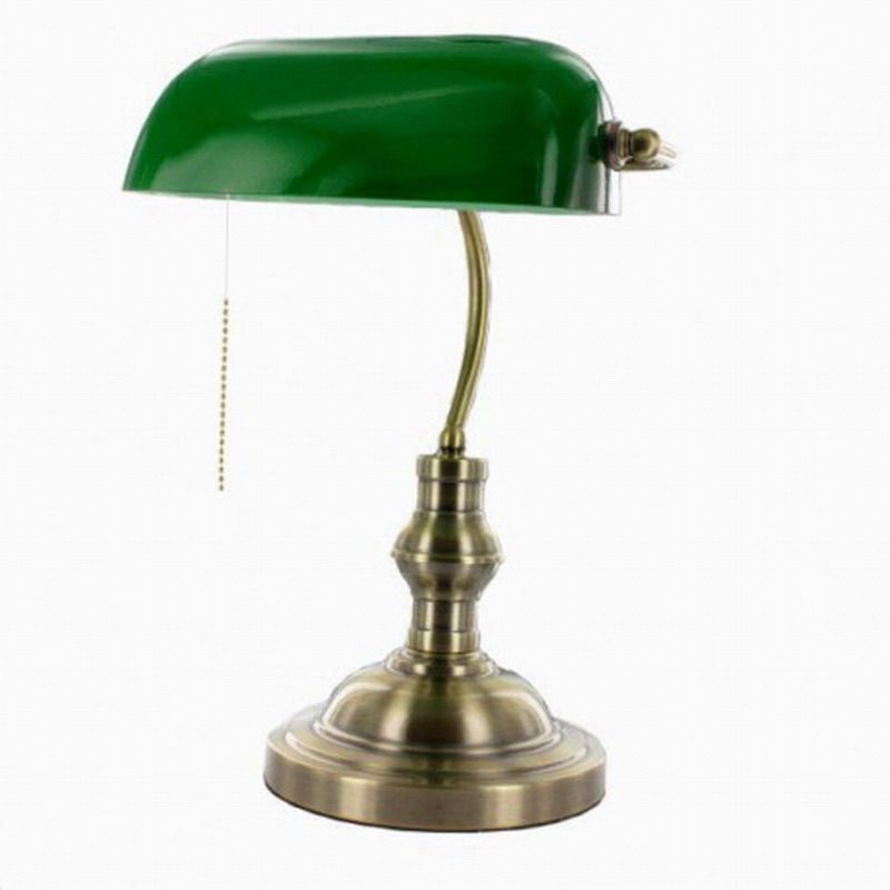 Chorrito Punto de partida Aplicable Lámpara de banquero tradicional clásica / lámpara de mesa antigua / lámpara de cubierta de cristal verde Chorrito Punto de partida Aplicable Lámpara de banquero tradicional clásica / lámpara de mesa antigua / lámpara de cubierta de cristal verde