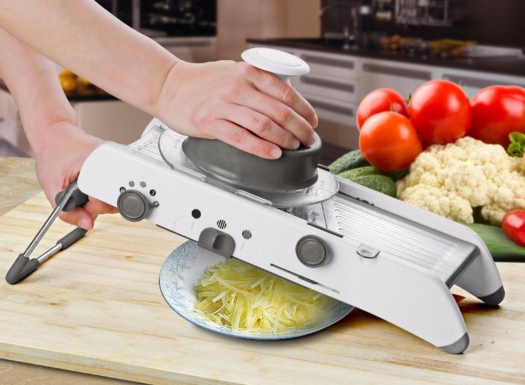 Lemon Slicer Manual Vegetable Fruit Slicer With Container Adjustable  Thickness Food Julienned Slicers With Blade Steel Vegetable - AliExpress