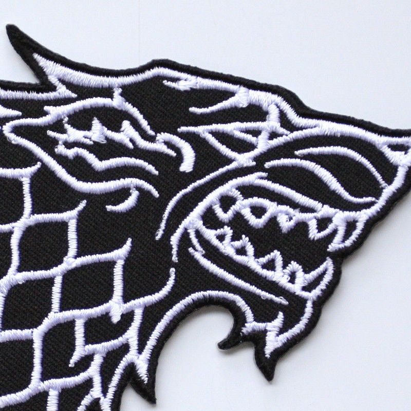Game of Thrones Stark Direwolf Embroidered Cloth Iron On Patch