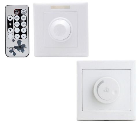 compre triac remoter led dimmer switch 110v 220v montaje en pared con control remoto 300w para bombillas led brillo de la lampara ajustable ce rosh