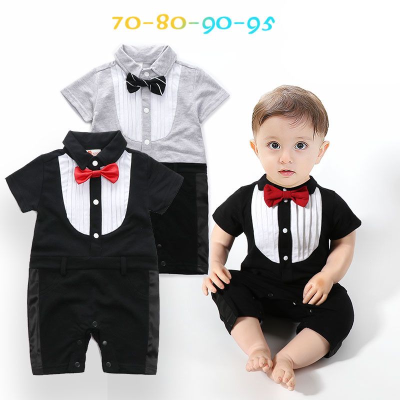 Acheter Pas Cher Bebe Garcon Barboteuses Noeud Papillon Bebe Garcon Combinaisons De Qualite Enfant En Bas Age Garcons Barboteuses Nouveau Ne Bebe Garcons Vetements Coton Nouveau Du 14 78 Fr Dhgate